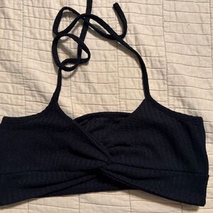#5 - WINTER CLEAN OUT! Women’s SHEIN Black Knit Halter Crop Top  - Size Small